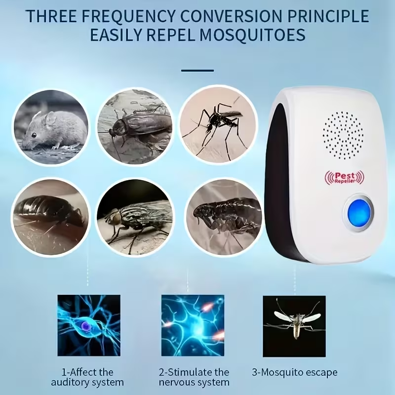 4 Pack Ultrasonic Pest Repeller Plug In for Repelling Mosquito Mouse Cockroach Rodents (2)